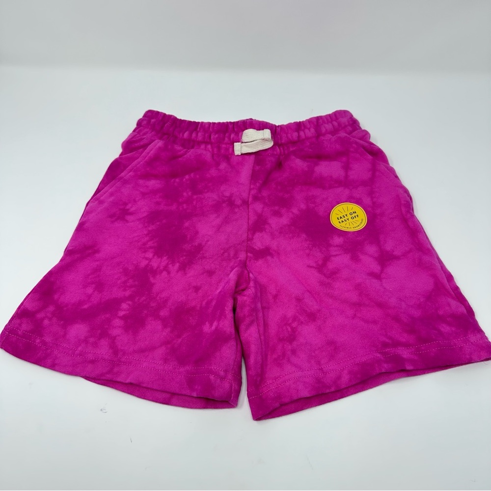 Little Girl’s Dark Pink Tie Dye Shorts with Pockets NWT